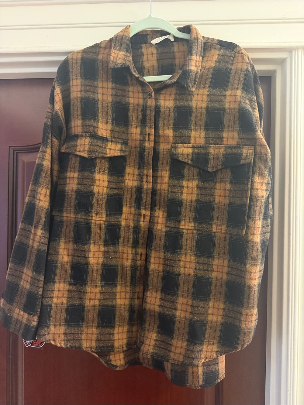 12th Tribe Brown and Black Plaid Button-Up Shirt